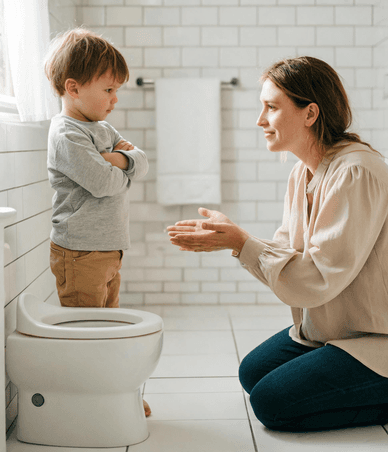 Your child will not sit on the potty.