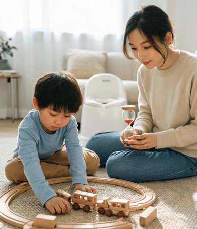 Your child knows what to do, but will not stop playing.